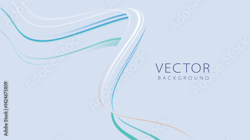 An Elegant Vector Background Featuring Flowing Lines Combined with Soft and Subtle Colors