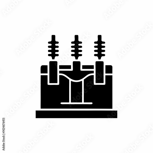 creative details electric substation icon vector illustration	
