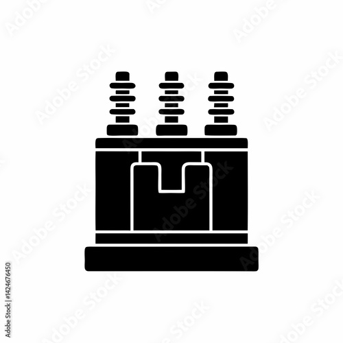 creative details electric substation icon vector illustration	