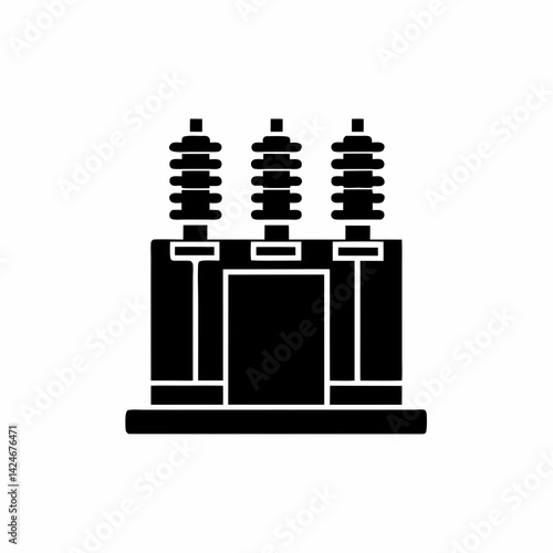 creative details electric substation icon vector illustration	