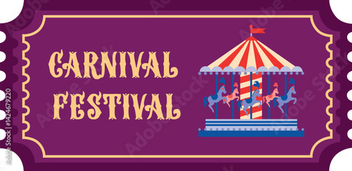 Circus tickets Magic show entrance vintage paper ticket festival entertaining
