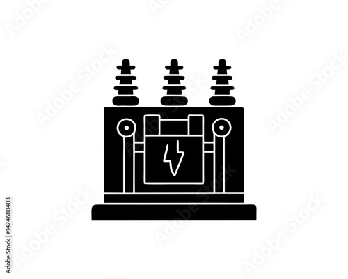 creative details electric substation icon vector illustration	