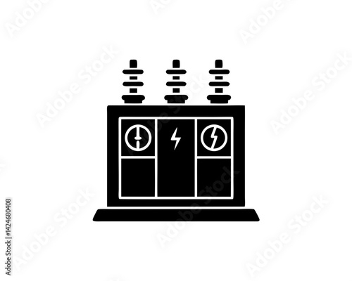 creative details electric substation icon vector illustration	