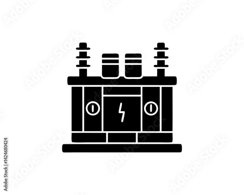 creative details electric substation icon vector illustration	