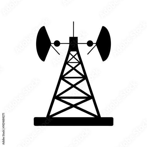 creative details transmission tower icon vector illustration