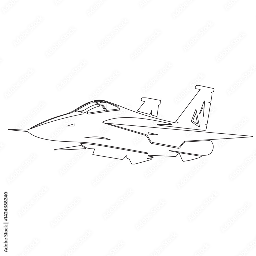 Fighter plane in vector art Fighter plane in vector art