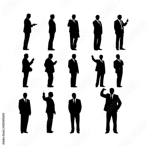Corporate leader silhouette with visionary background vector
