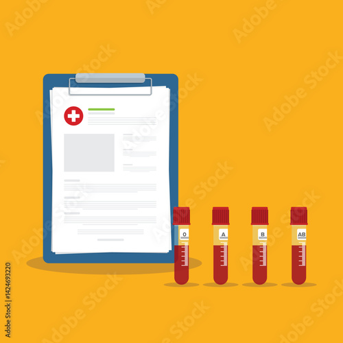 Blood medical test tubes icon. Blood donation concept
