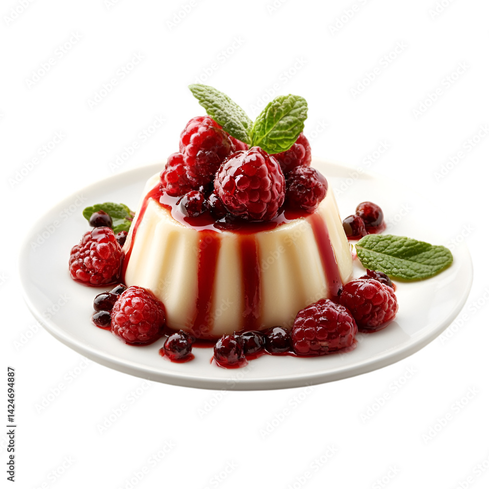 Creamy Panna Cotta Raspberry Dessert Delight, Creamy Panna Cotta Raspberry Dessert Delight,