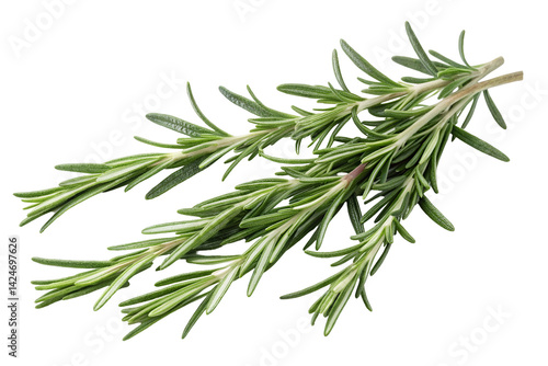 twig of rosemary on transparent background 
