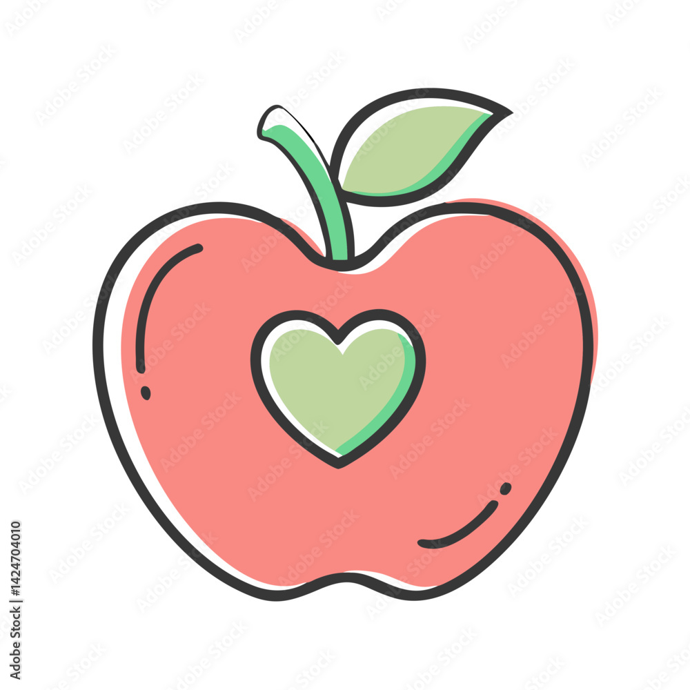 apple with a heart icon, apple with a heart vector illustration-simple illustration of apple with a heart, perfect for apple with a heart logos and icons apple with a heart icon, apple with a heart vector illustration-simple illustration of apple with a heart, perfect for apple with a heart logos and icons