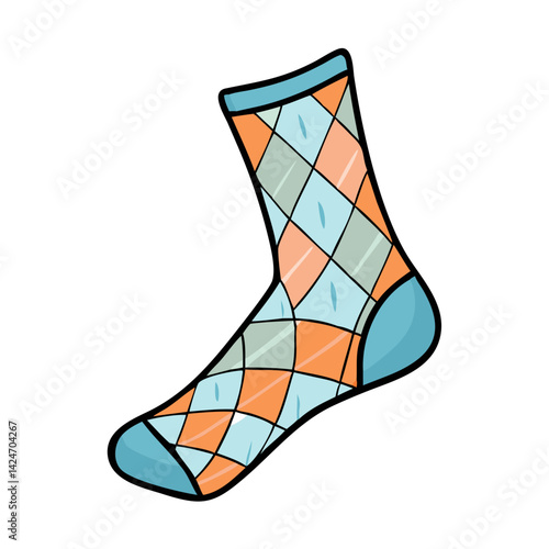 argyle pattern socks icon, argyle pattern socks vector illustration-simple illustration of argyle pattern socks, perfect for argyle pattern socks logos and icons