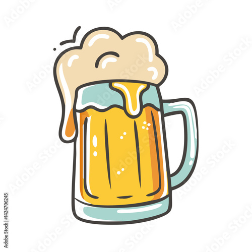 beer stein icon, beer stein vector illustration-simple illustration of beer stein, perfect for beer stein logos and icons