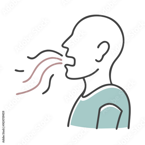 breathing exercise icon, breathing exercise vector illustration-simple illustration of breathing exercise, perfect for breathing exercise logos and icons