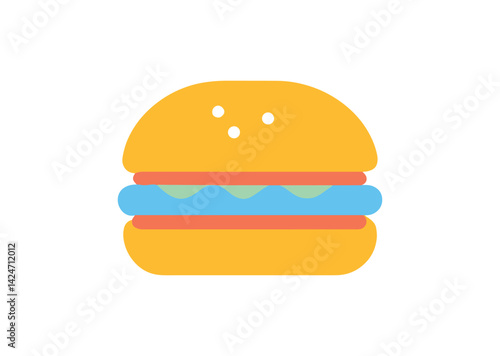 Burger icon, Burger Colorful vector Design