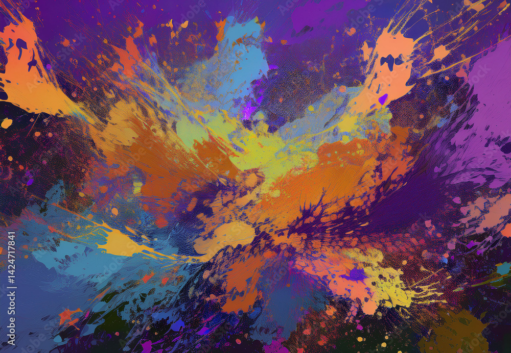 Abstract colorful background, splashes and smudges Abstract colorful background, splashes and smudges