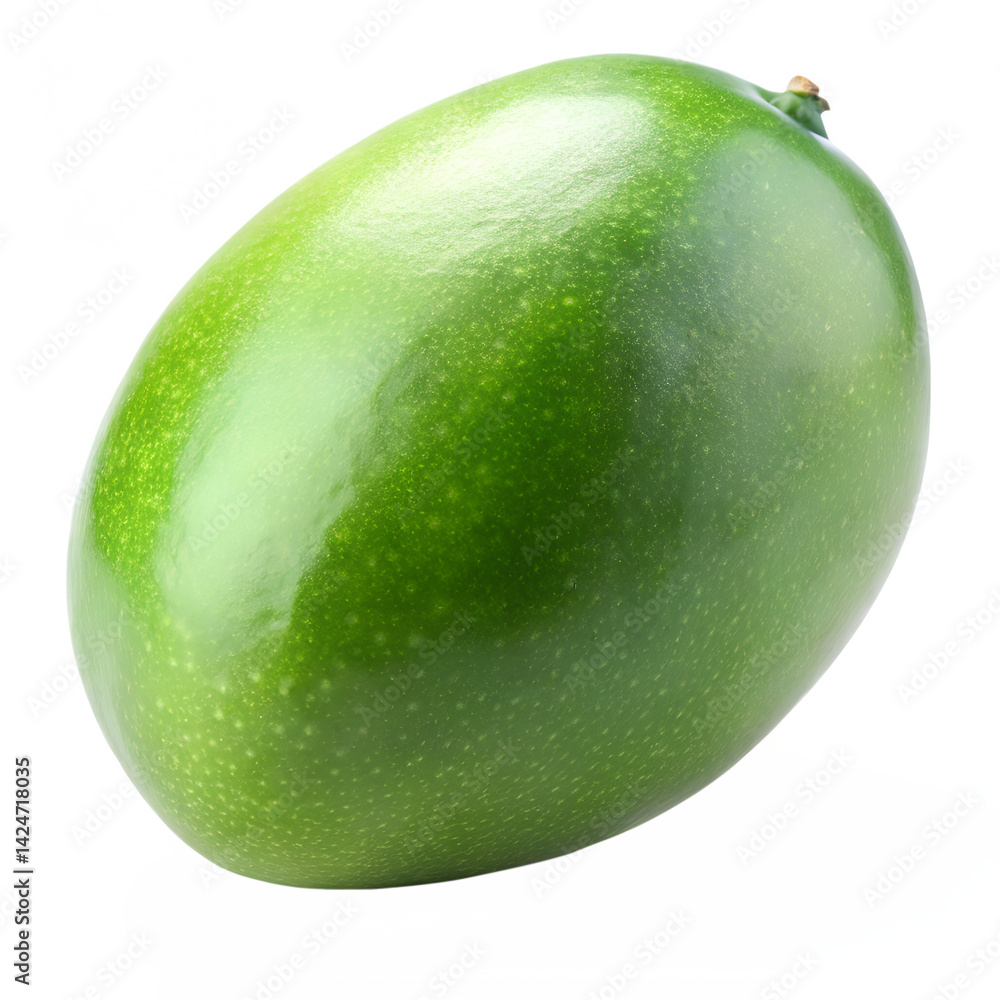 Green Mango Fruit On White Background Green Mango Fruit On White Background