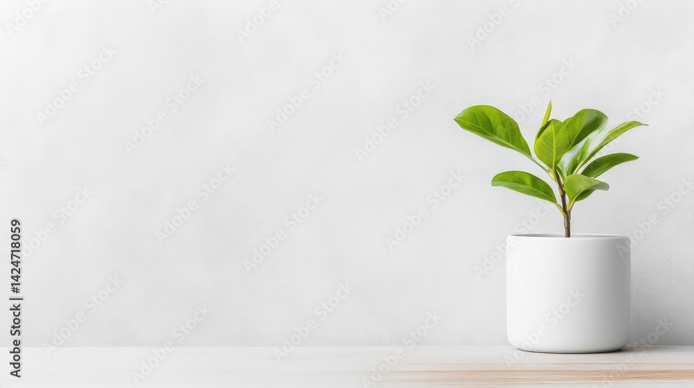 Simple plant in a pot Simple plant in a pot