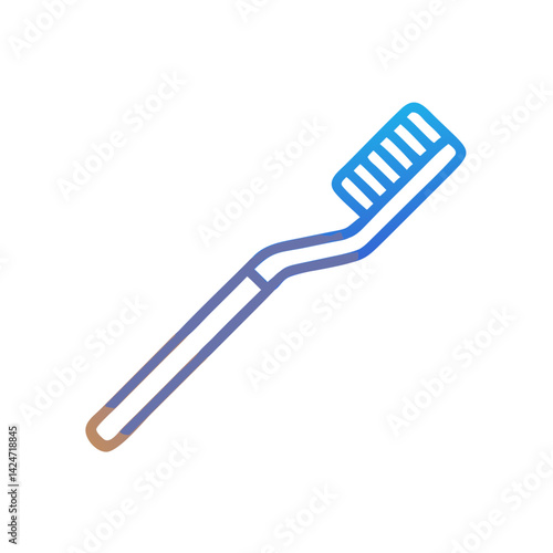 Gradient Toothbrush on Black Background for Oral Hygiene
