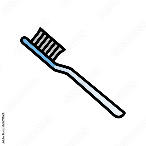 Modern Toothbrush Icon for Dental Hygiene on Black