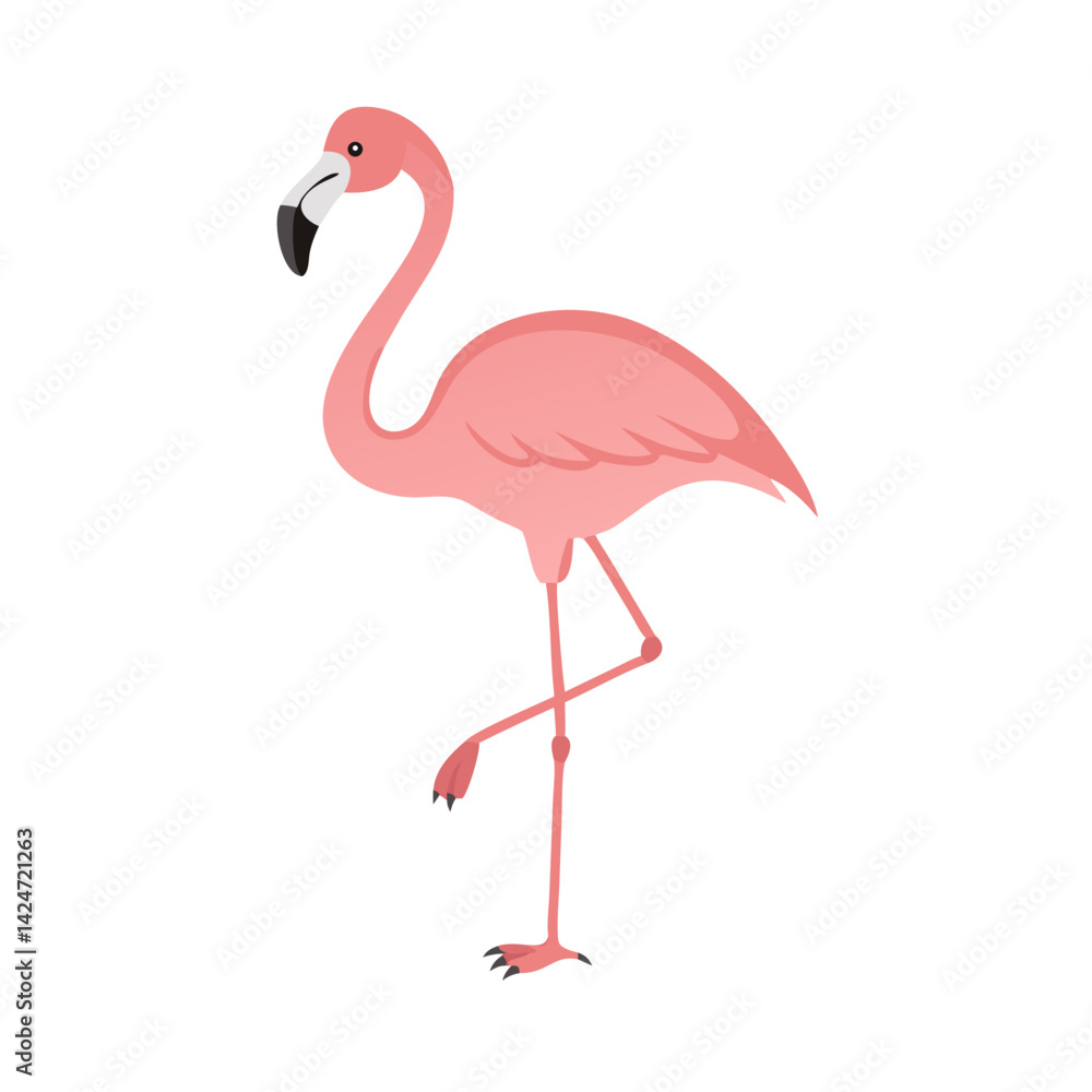 Fototapeta premium Flamingo: The Elegant Pink Wader