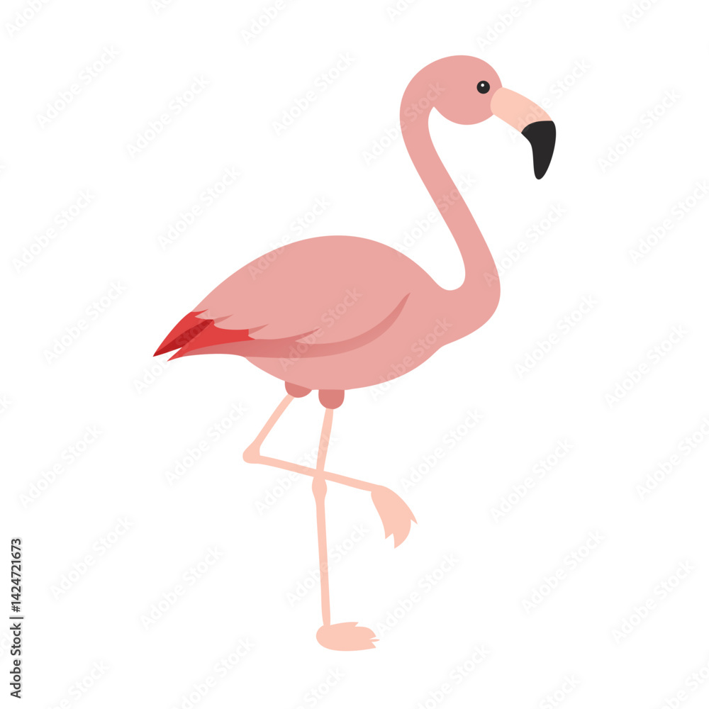 Fototapeta premium Flamingo: The Elegant Pink Wader