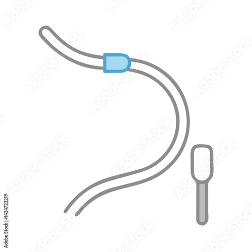 Isolated Nasal Cannula Illustration for Medical Supplies