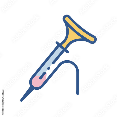 Vaccine vector icon on black background for healthcare