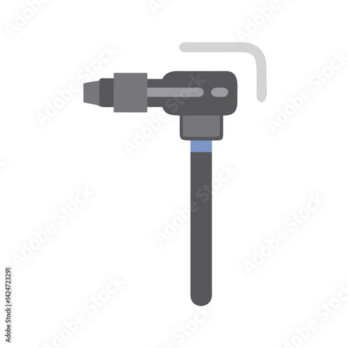 Simple Otoscope illustration on black for medical use
