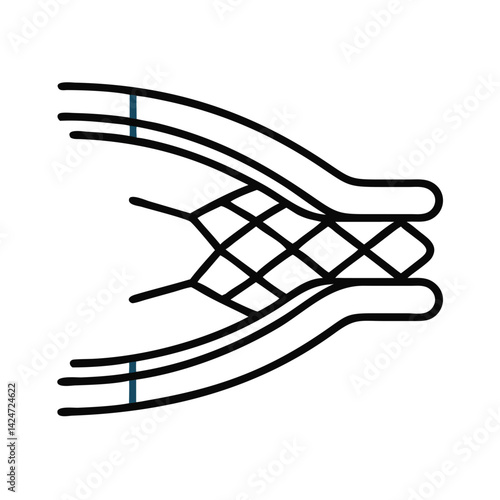 Artery Stent Graphic: Vessel Support and Health Solution