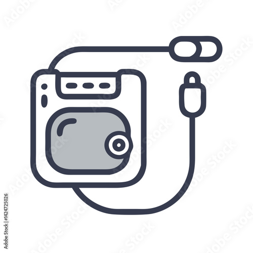 Portable dialysis machine illustration for home care solutions