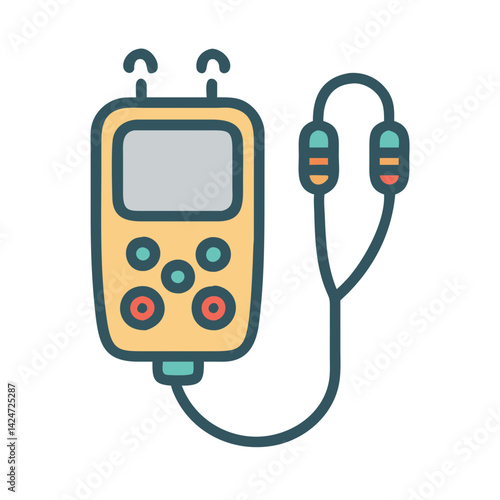 Portable fetal doppler icon for medical equipment