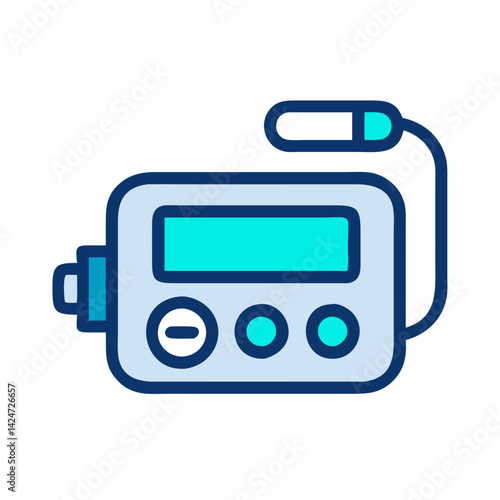 Insulin Pump Icon: Diabetes Management Device Illustration