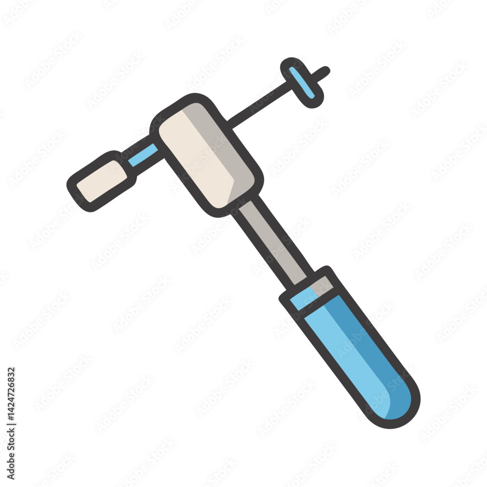 Dental mirror illustration, a dental examination tool for dentists Dental mirror illustration, a dental examination tool for dentists