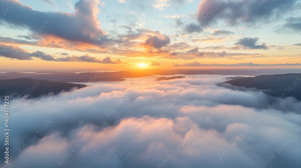 Sunrise over Brisbane Water, Koolewong. High clouds and boats dot the NSW Central Coast's scenic aerial view.
Sunrise over Brisbane Water, Koolewong. High clouds and boats dot the NSW Central Coast's scenic aerial view.