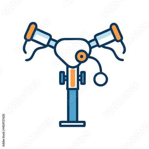 Three-Port Catheter with Foley Balloon Isolated Vector Illustration
