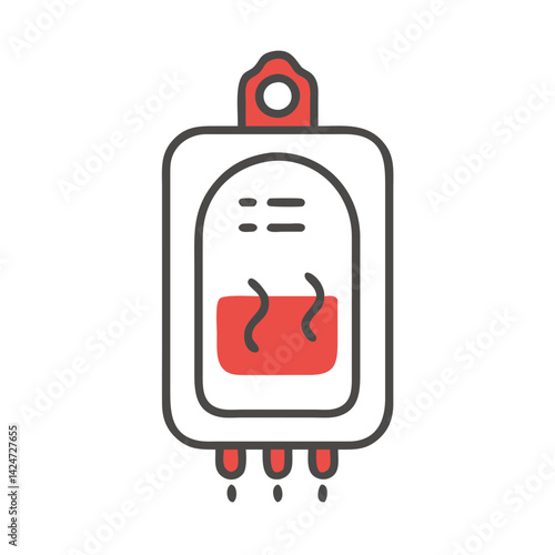 Blood bag icon for medical or hospital concepts