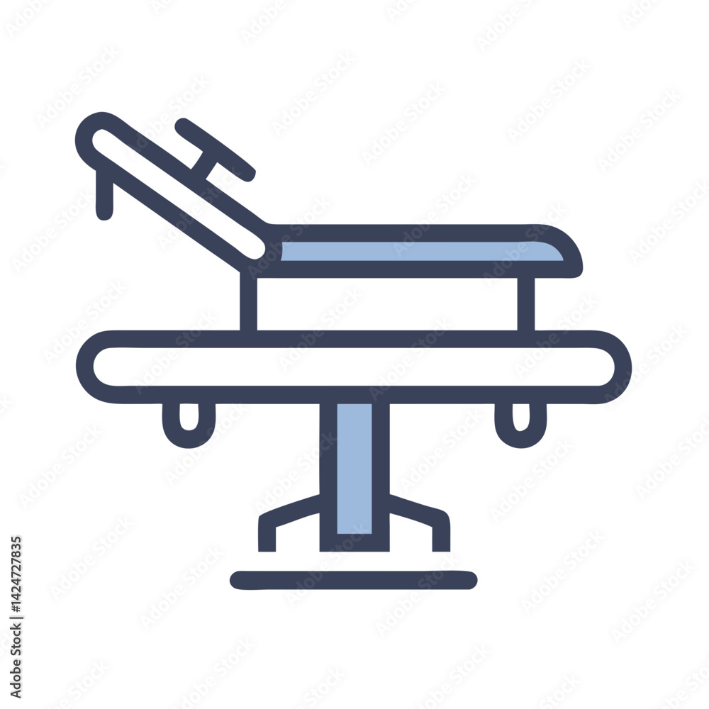 Examination Table Icon: Medical, Healthcare, Clinical and Hospital Examination Table Icon: Medical, Healthcare, Clinical and Hospital
