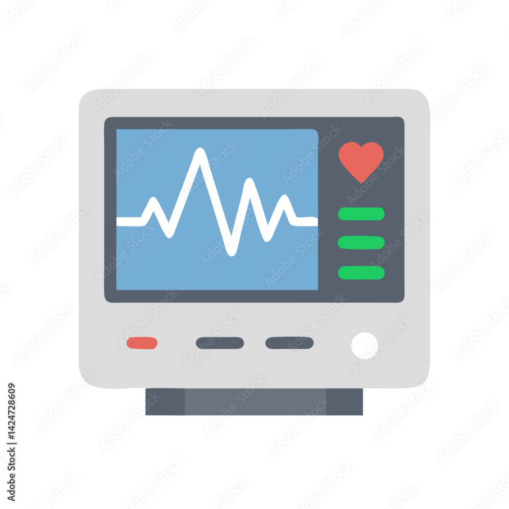 Heart rate monitor displaying heartbeat, health and diagnostics tool Heart rate monitor displaying heartbeat, health and diagnostics tool
