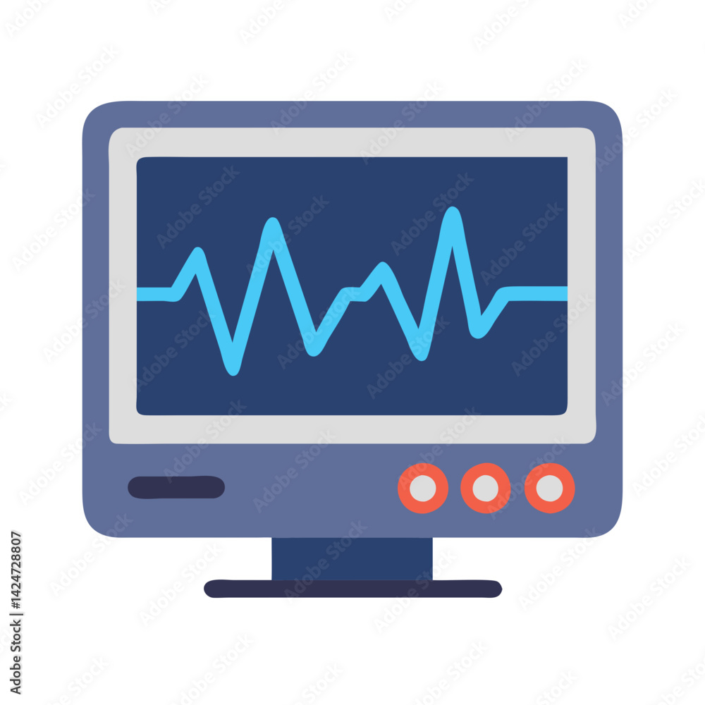 Heart rate monitor vital signs computer illustration graphic Heart rate monitor vital signs computer illustration graphic