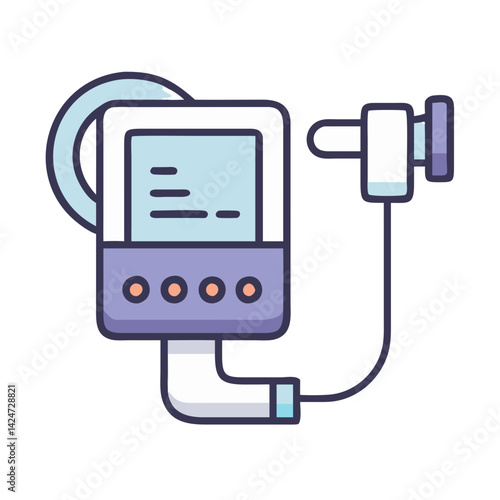 Spirometer Icon - Medical Equipment for Pulmonary Testing