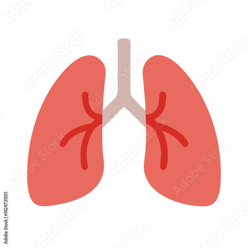 Human Lung Anatomy: A Clean Graphic on Black