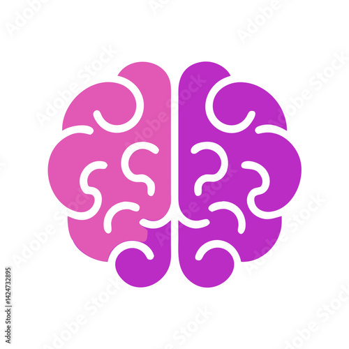 Colorful brain illustration on black background for mental health