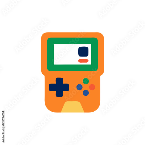 Colorful gamepad icon representing gaming and interactive play on a white background