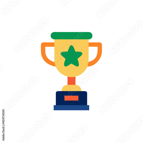 Colorful trophy icon symbolizing victory and achievement in gaming competitions