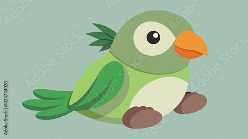 A plush bird toy infused with the delicate scent of eucalyptus providing a calming and stimulating experience for birds during play.. Vector illustration