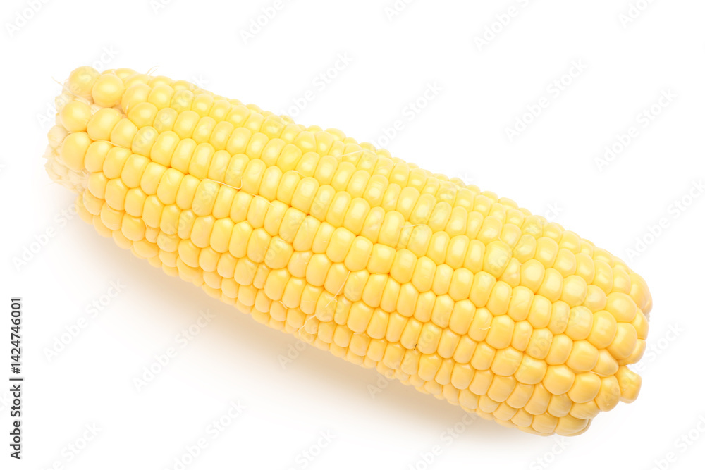 Fresh corn cob on white background Fresh corn cob on white background