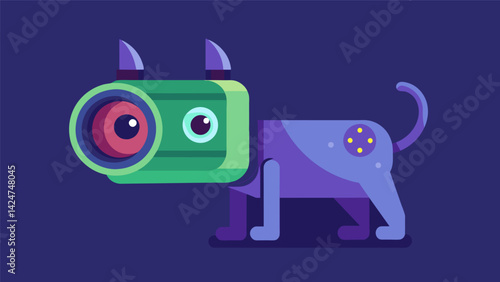 A sy pet cam that can withstand even the wildest antics of your furry companions while capturing them in night vision glory.. Vector illustration
