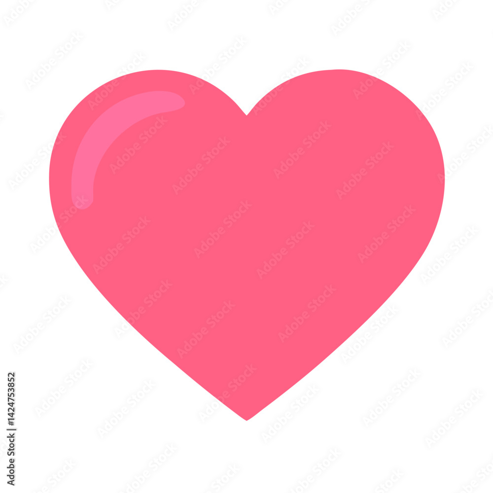 Vibrant Pink Heart Shape Symbolizing Love and Affection in a Playful Design Vibrant Pink Heart Shape Symbolizing Love and Affection in a Playful Design