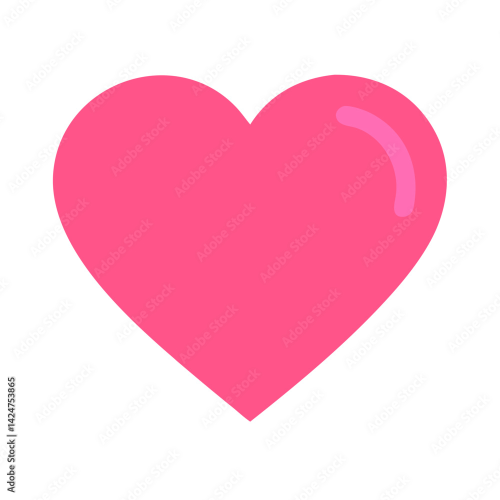 Vibrant Pink Heart Shape Symbolizing Love and Affection in a Playful Design Vibrant Pink Heart Shape Symbolizing Love and Affection in a Playful Design